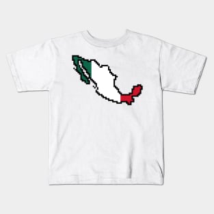 8-bits Mexico Map Flag Kids T-Shirt